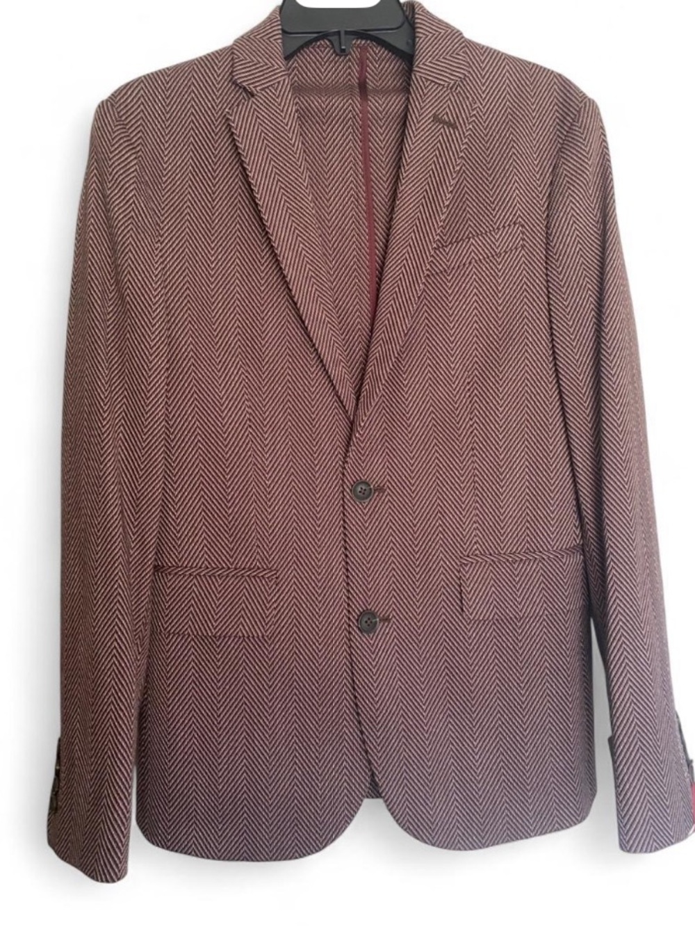 BRAND NEW jf j.ferrar Men's Burgundy/Maroon Coat Blazer